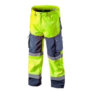Spodnie robocze ostrzegawcze softshell, żółte, roz