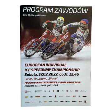 PROGRAM ŻUŻLOWY ICE SPEEDWAY SANOK 19-20.02.2022