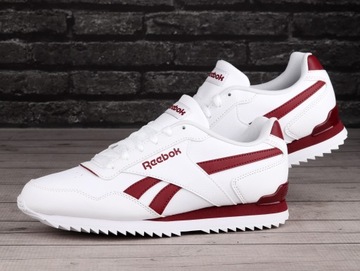 Buty sneakersy damskie Reebok ROYAL GLIDE RIPPLE WHITE BURGUNDY