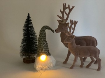 СЛОН ГНОМ ОБЪЯТИЕ ПОДАРОК ​​РОЖДЕСТВЕНСКИЙ LED LED
