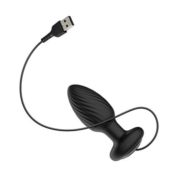 Nexus - Вибро-вращающаяся анальная пробка Tornado + черный пульт дистанционного управления