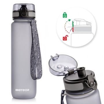 BIDON BUTELKA SPORTOWA METEOR 1000ml 28,5cm TRITAN wskaźnik wody uchwyt