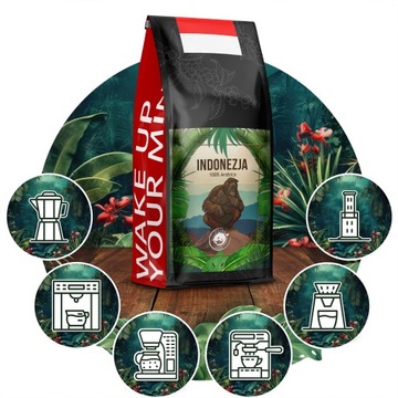 КОФЕ В ЗЕРНАХ ИНДОНЕЗИЯ + ЭФИОПИЯ СВЕЖЕОБЖАРЕННАЯ -100% АРАБИКА - СИНЯЯ КАСАТКА