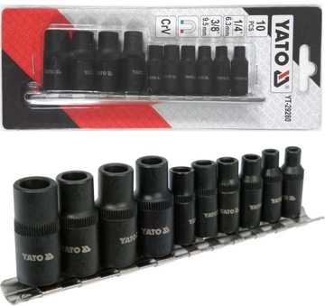 YATO ZESTAW NASADEK ADAPTER DO GWINTOWNIKÓW 1/4