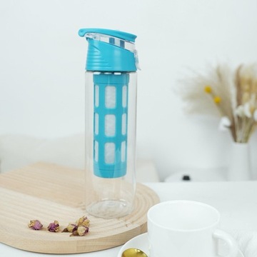 Przenośne sitko do jogurtu greckiego o dużej pojemności, przenośne, podróżne i niebieskie, 550 ml