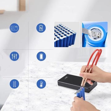 МИНИ-АППАРАТ ДЛЯ ТОЧЕЧНОЙ СВАРКИ НИКЕЛЕВОГО ЛИСТА, 7500 мАч, 70 передач, POWERBANK