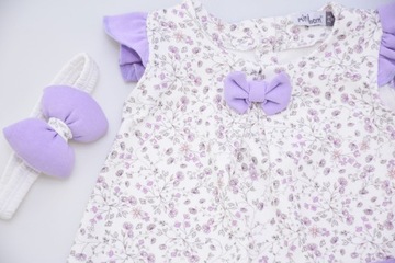 КОМПЛЕКТ ПЛАТЬЯ-ТРАПЕЦИЯ С ПОЛОТКОМ И БАНТОМ R 86