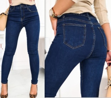 женские JEANS HIGH STANCE PUSH UP ELASTIC PANTS 44 XXL