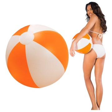PIŁKA PLAŻOWA DMUCHANA Ø23,5cm - pomarańczowa