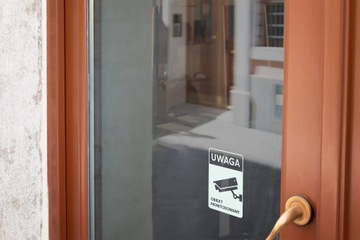 Наклейка на объект наблюдения 10х15 см.