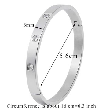 Beautiful Lovers Bracelets Woman Stainless Steel Bangles and Bangles Cubic