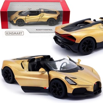 AUTO METALOWE BUGATTI MISTRAL METAL SAMOCHÓD MODEL AUTKO KINSMART 1:36