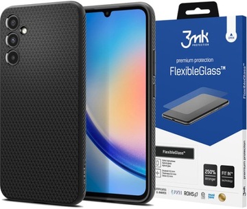 Etui + szkło hybrydowe do Galaxy A34 5G, Spigen Liquid Air, obudowa