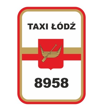 Magnesy TAXI Łódź - numer boczny (komplet 2szt.)