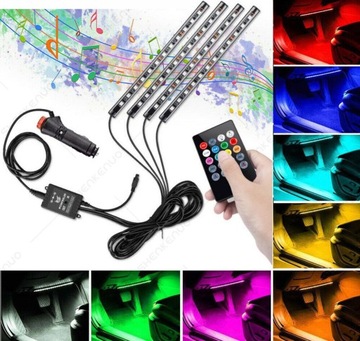 XXL светодиоды ВНУТРЕННЕЕ ОСВЕЩЕНИЕ АВТОМОБИЛЯ, салон автомобиля, 4х светодиодных ЛЕНТЫ