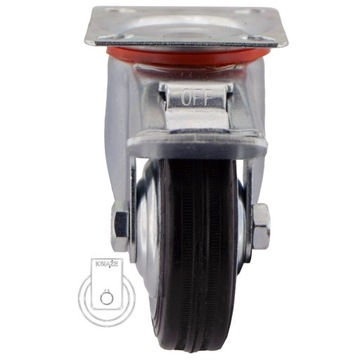 НАБОР ИЗ 4 ШТ. Полочная тележка WHEELS fi 75 12STGU75