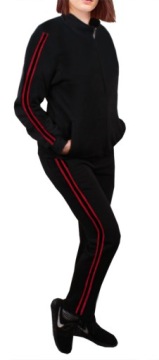 Теплый женский спортивный костюм с воротником-стойкой 954 темно-синий L/XL