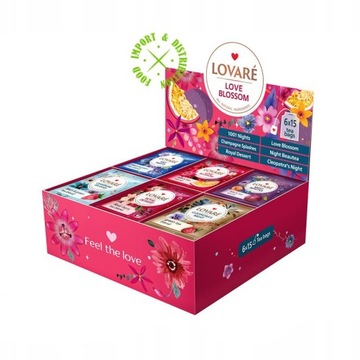 Zestaw Herbat Lovare Kolekcja Love Blossom Set 6 smaków 90 torebek