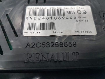RENAULT MEGANE III 1.6B СЧЕТЧИК 248106944R