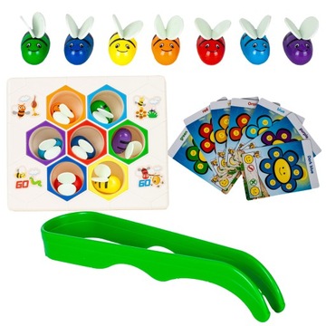 МОНТЕССОРИ СОТОВАЯ ИГРА РАБОТАЮЩИЕ ПЧЕЛЫ АРКАДНАЯ ГОЛОВОЛОМКА