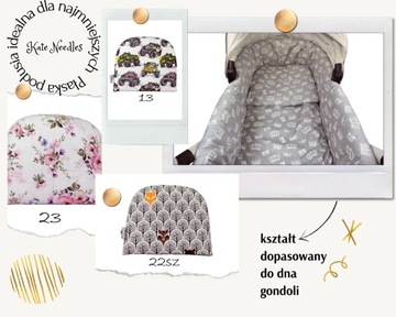 Подушка/двусторонняя подушка в коляску или корзину.