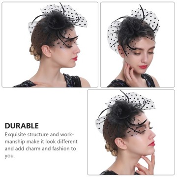 CZAPKI DAMSKIE CZAPKI FASCYNATOR DO WŁOSÓW KORONKA KARNAWAŁOWA