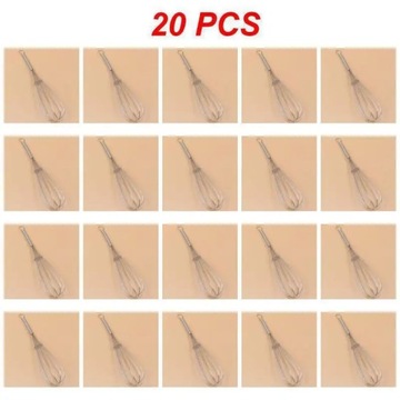 1~20PCS 18cm Egg Stirring 304 Stainless Steel Wire Whisk Manual Egg Beater