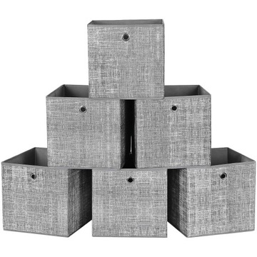 6x PUDEŁKO DO PRZECHOWYWANIA RZECZY NA ZABAWKI ODZIEŻ Z WŁÓKNINY 30x30 cm