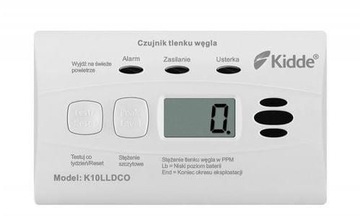 Czujnik czadu z wyświetlaczem Kidde K10LLDCO