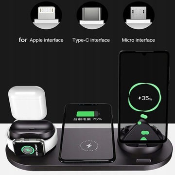 Беспроводная зарядная станция для iPhone 6 в 1