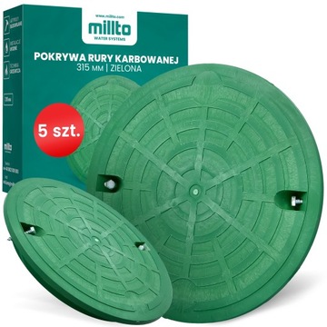 5x POKRYWA RURY KARBOWANEJ 315 MM TRZONOWEJ WŁAZ DEKIEL STUDNI STUDZIENKI