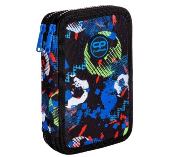 Пенал COOLPACK подвійний з наповненням JUMPER 3 футбол синій