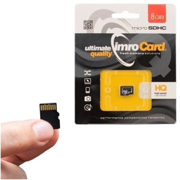 Karta pamięci IMRO micro SDHC 8GB Klasa 10 do telefonu nawigacji kamery