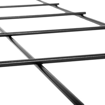 Решетка настенная черная стальная 35х120см + ручки