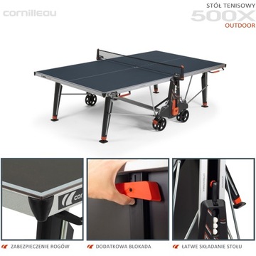 CORNILLEAU STÓŁ TENISOWY 500X OUTDOOR NIEBIESKI