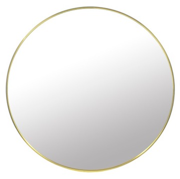 LUSTRO OKRĄGŁE ŚCIENNE RAMA LOFT ZŁOTE 60 cm