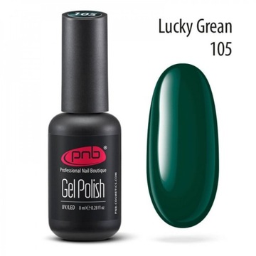 Lakier hybrydowy PNB nr 105 - Lucky Green, 8 ml