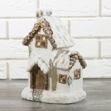 Рождественская ФИГУРКА ДОМ белый.