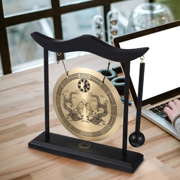 Винтажные традиционные китайские настольные гонги с декором