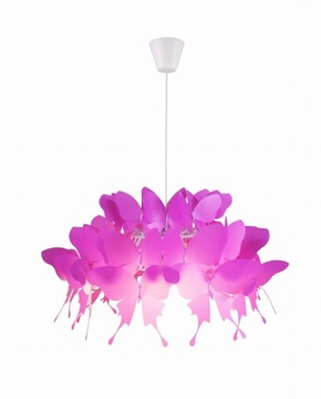 Lampa wisząca Farfalla 1 ciemny róż motyle 50cm