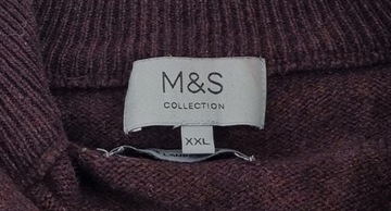 Marks&Spencer BORDOWY Sweter Wełna 2XL
