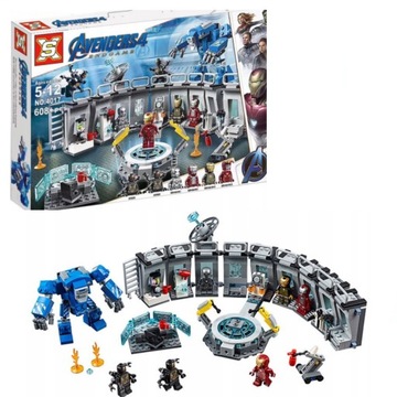 DUŻE KLOCKI AVENGERS IRON MAN ZBROJE IDEALNE NA PREZENT 608 el