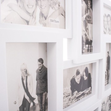 НАБОР МУЛЬТИРАМА ИЗ 24 ФОТОРАМОК БЕЛАЯ РАМКА МУЛЬТИ ФОТОГАЛЕРЕЯ КОЛЛАЖ