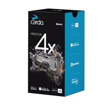 CARDO FREECOM 4X МОТОЦИКЛСКИЙ ИНТЕРКОМ 1 КОМПЛЕКТ JBL + АККУМУЛЯТОРНЫЙ ВЫПРЯМИТЕЛЬ
