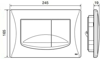 БЕЛАЯ кнопка смыва для унитаза KOŁO SLIM