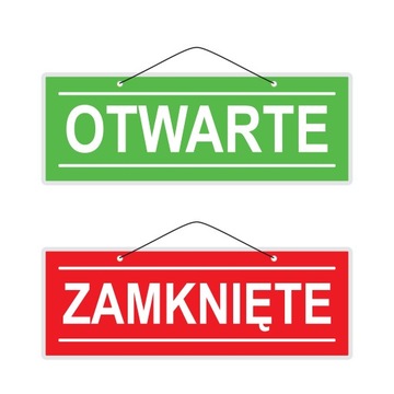 Tabliczka laminowana OTWARTE / ZAMKNIĘTE