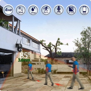 НАРУЖНАЯ IP-КАМЕРА PTIMAL 4MPx WiFi ЧЕРНАЯ