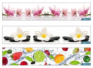 Моющиеся фотообои для кухни ЛАМИНАТ 400х60 разные