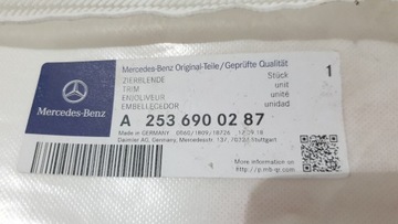 LIŠTA DVEŘE SLOUPEK B MERCEDES GLC X253 A2536900287