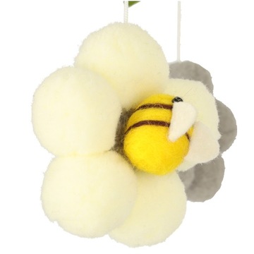 KARUZELA DO ŁÓŻECZKA DLA NIEMOWLĄT SENSROYCZNA PLUSZOWE ZAWIESZKI KWIATY